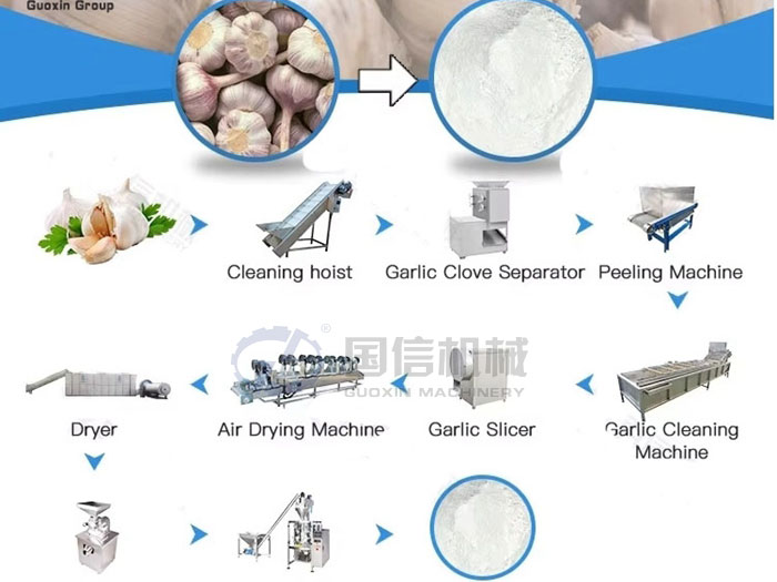 Garlic drying production line